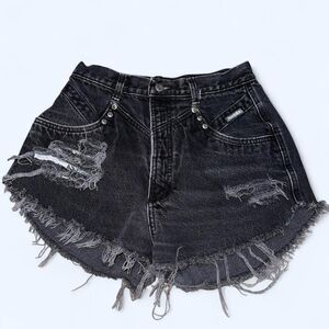 Vintage Rockies Women's Black Denim Shorts